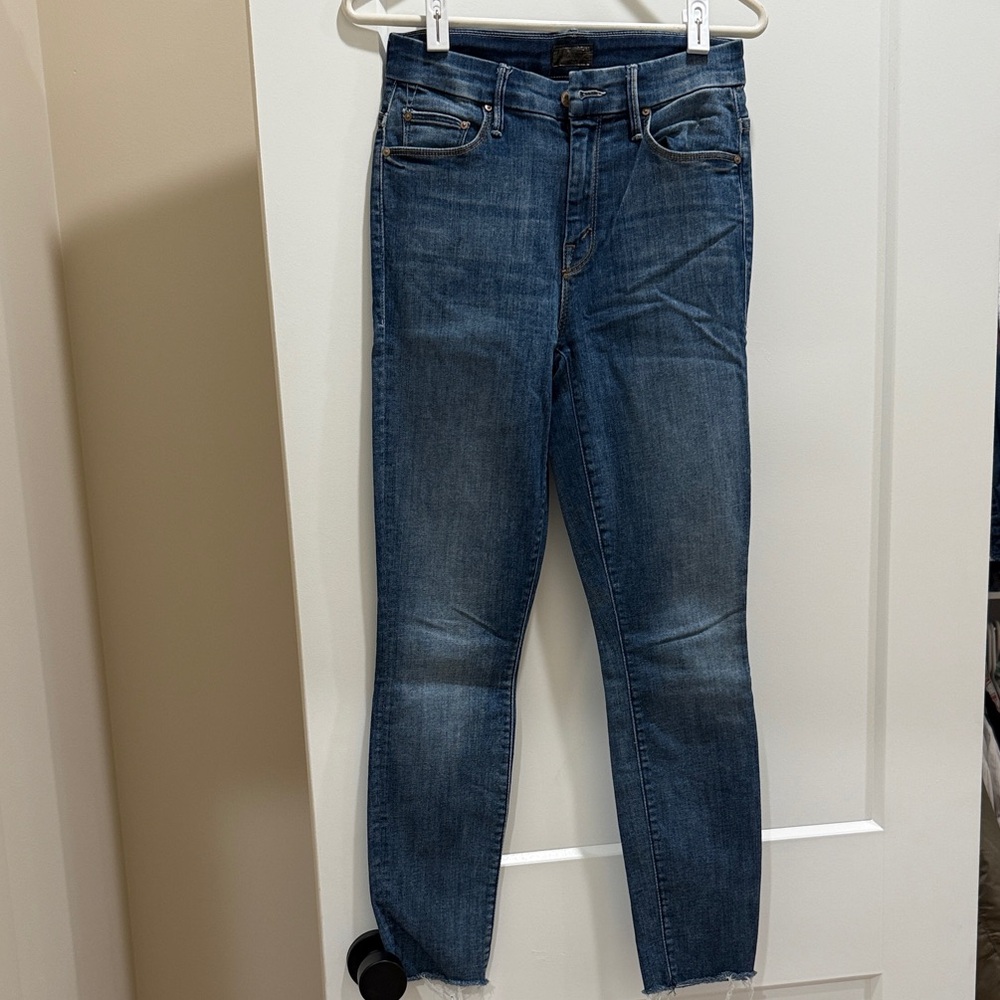 MOTHER Denim Blue Skinny Jeans